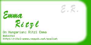 emma ritzl business card